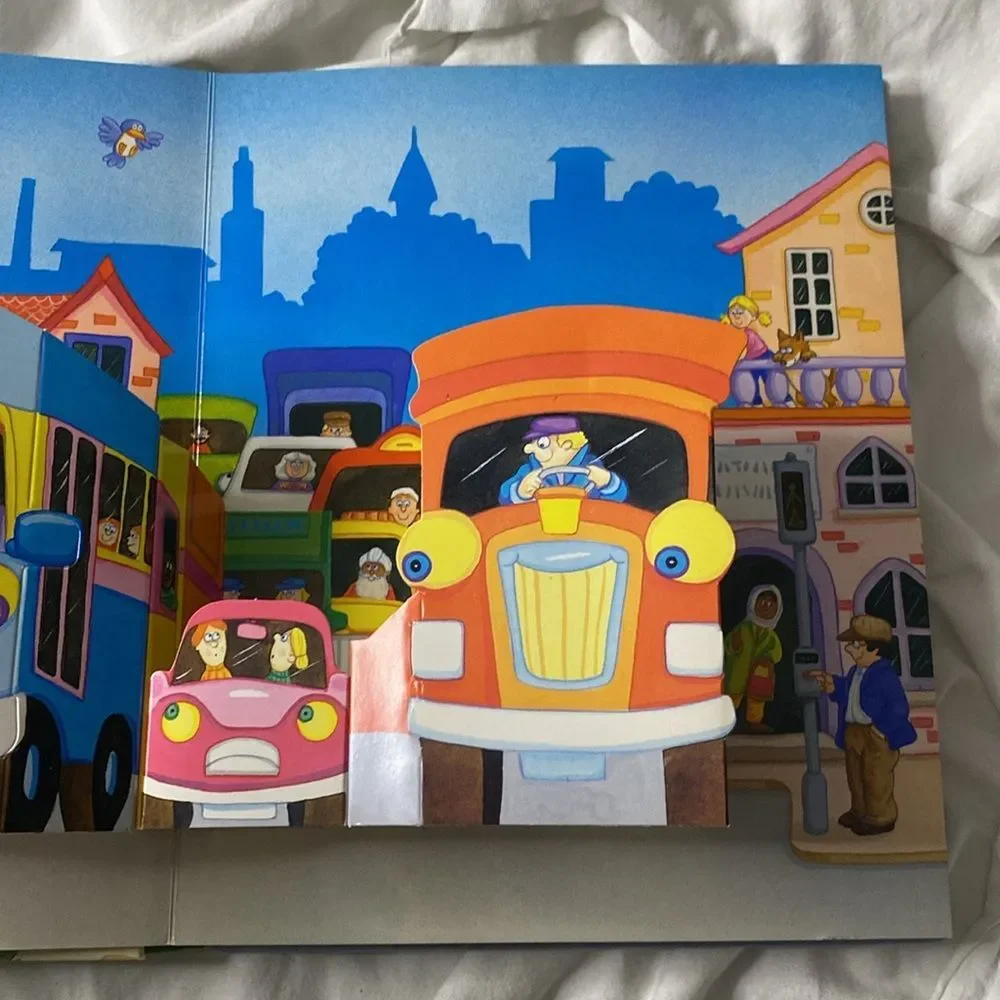 Trains Boats and Planes Interactive Pop-Up Children's Book Educational Transport